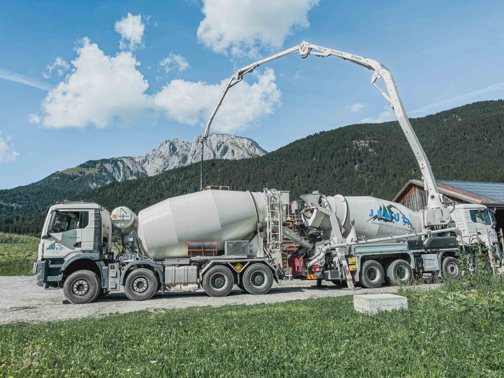 Jenul Schotterwerk | LKW Transportbeton | Pumpe
